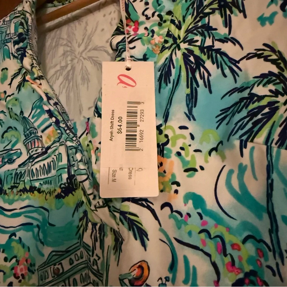Aryeh Coastal Cruise Print Sleeveless Ruffle Neck Dress Medium NWT - Picture 5 of 9
